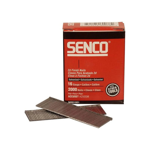 Senco Straight Brad Nails Galvanised 16G x 38mm (Pack 2000)