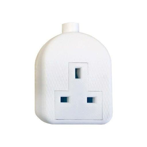 Smj White Trailing Extension Socket 13A 1-Gang