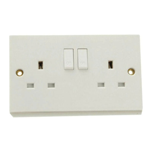 Smj Switched Socket 2-Gang 13A Trade Pack