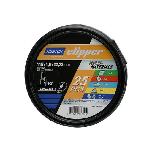 Norton Clipper Clipper® Multi-Material Cutting Discs 115 x 22.23mm (Tub of 25)