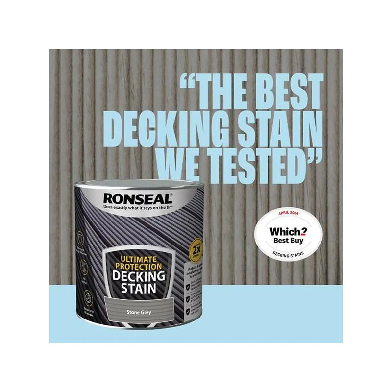 Ronseal Ultimate Protection Decking Stain Stone Grey 2.5 litre