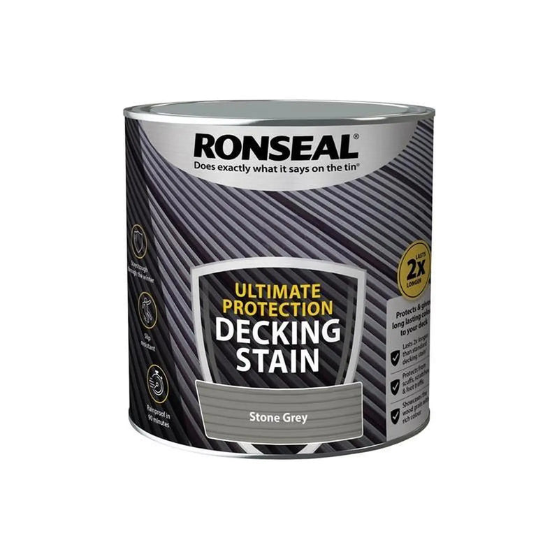 Ronseal Ultimate Protection Decking Stain Stone Grey 2.5 litre