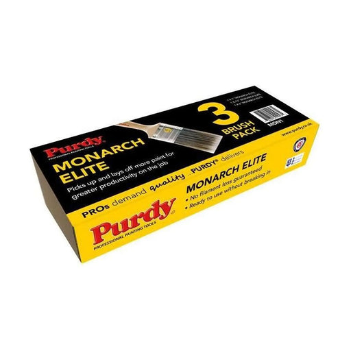 Purdy® Monarch™ Elite™ Paint Brush Set, 3 Piece