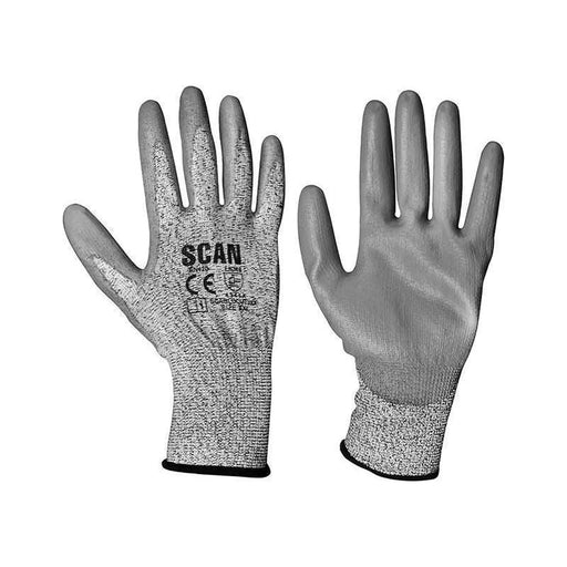 Scan Grey PU Coated Cut 3 Gloves - XXL (Size 11)