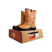 Scan Texas Lined Rigger Boots Tan UK 10 EUR 44