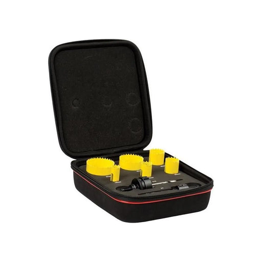 Starrett KFC06022 Fast Cut Bi-Metal Electrician's Holesaw Kit, 8 Piece