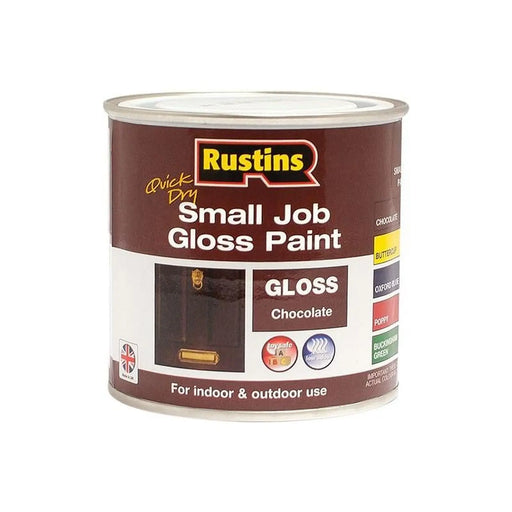Rustins Quick Dry Small Job Gloss Paint Chocolate 250ml