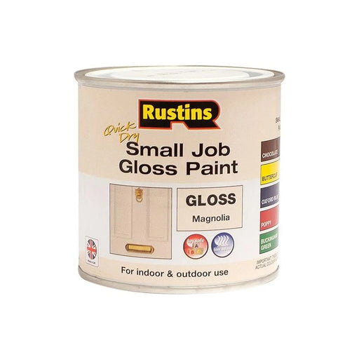 Rustins Quick Dry Small Job Gloss Paint Magnolia 250ml