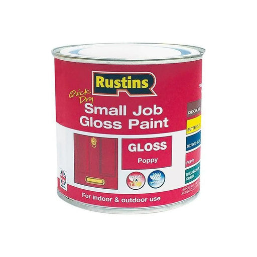 Rustins Quick Dry Small Job Gloss Paint Poppy 250ml