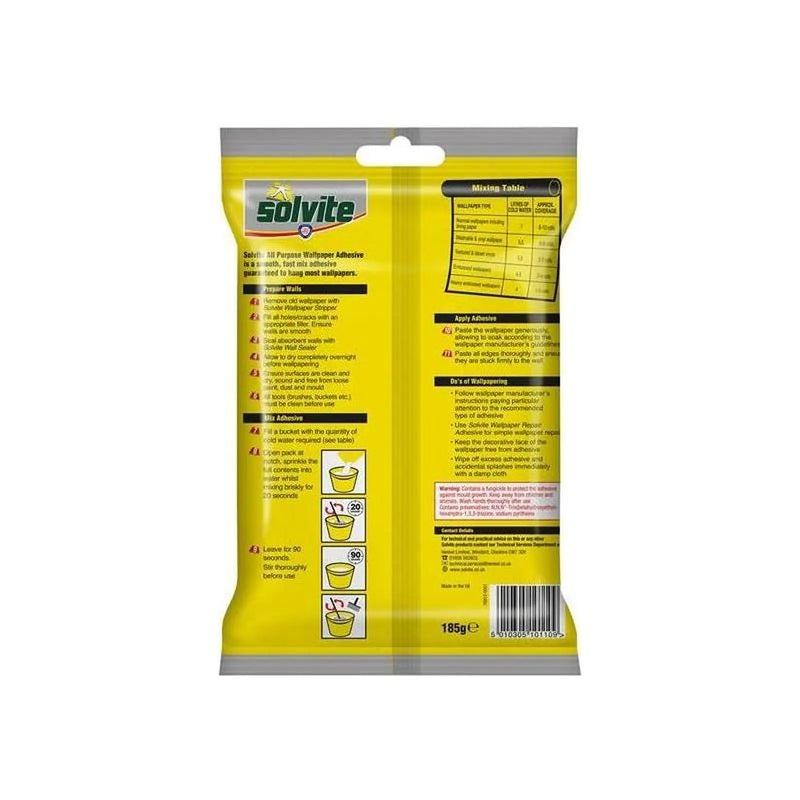 Solvite All Purpose Extra Strong Wallpaper Paste - 10 Roll Sachet