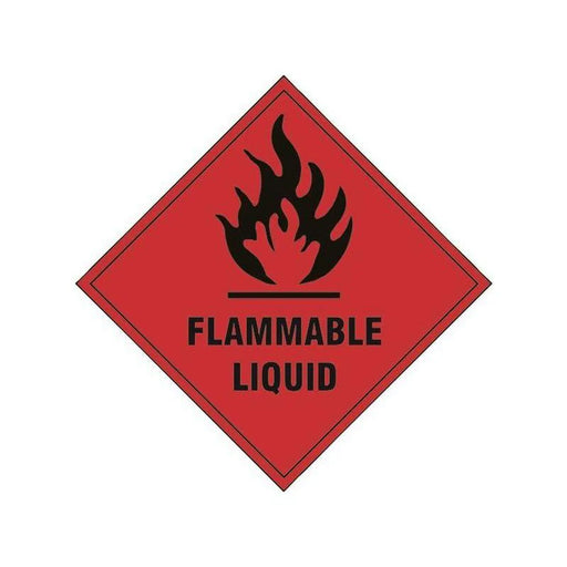 Scan Flammable Liquid - Self Adhesive Vinyl Sign 100 x 100mm