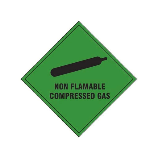 Scan Non Flammable Compressed Gas - Self Adhesive Vinyl Sign 100 x 100mm