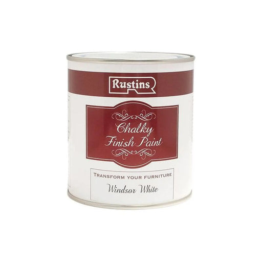 Rustins Chalky Finish Paint Windsor White 500ml