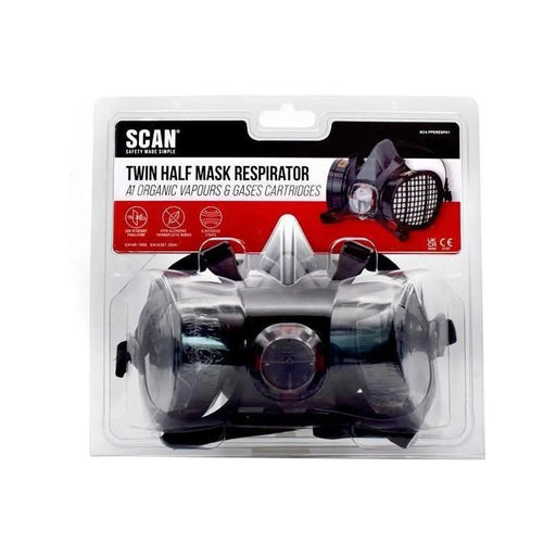 Scan Twin Half Mask Respirator + A1 Refills
