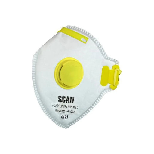 Scan Fold Flat Valved Disposable Mask FFP1 (Pack of 3)