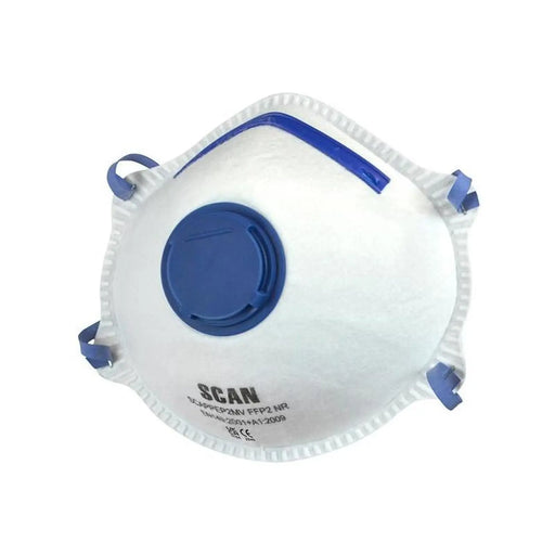 Scan Moulded Disposable Mask Valved FFP2 Protection (Pack 10)