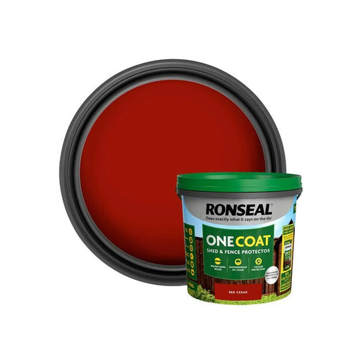 Ronseal One Coat Shed & Fence Protection Red Cedar 5 litre