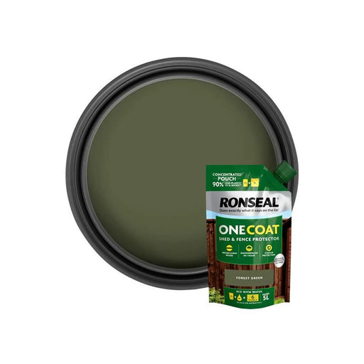 Ronseal One Coat Shed & Fence Refill Pouch Forest Green 950ml