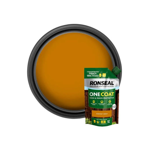 Ronseal One Coat Shed & Fence Refill Pouch Harvest Gold 950ml