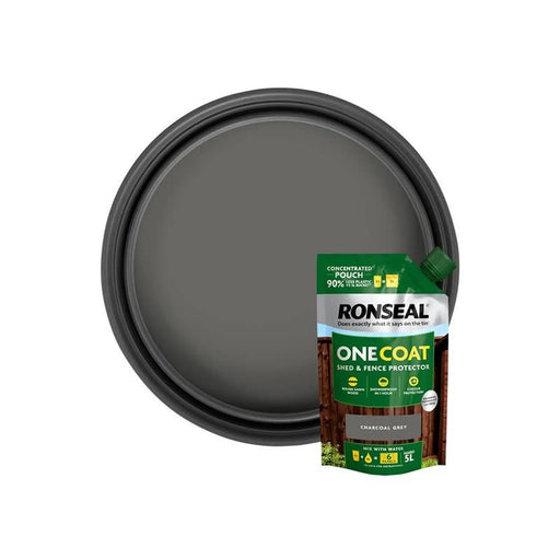 Ronseal One Coat Shed & Fence Refill Pouch Charcoal Grey 950ml
