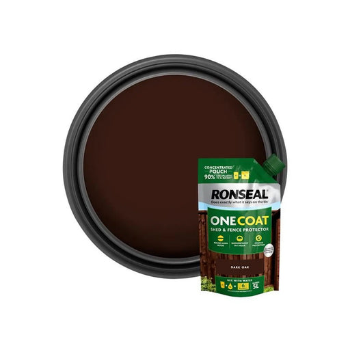 Ronseal One Coat Shed & Fence Refill Pouch Dark Oak 950ml