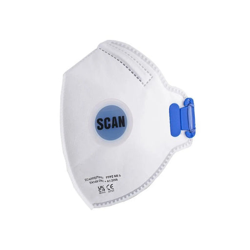 Scan Fold Flat Disposable Mask Valved FP2 Protection (Pack 3)