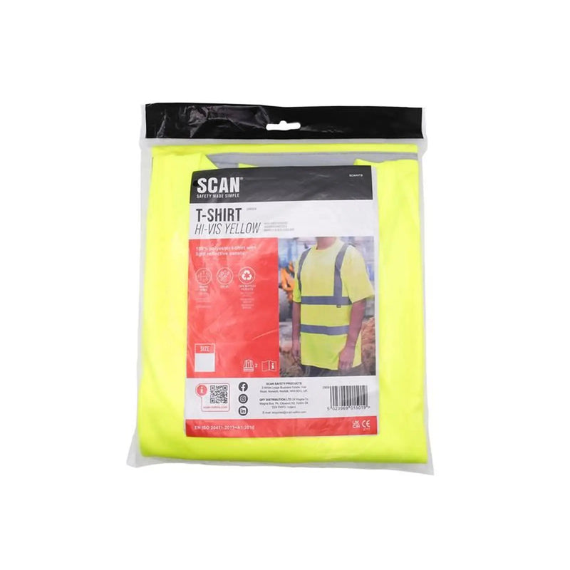 Scan Hi-Vis T-Shirt Yellow - XXL (50in)