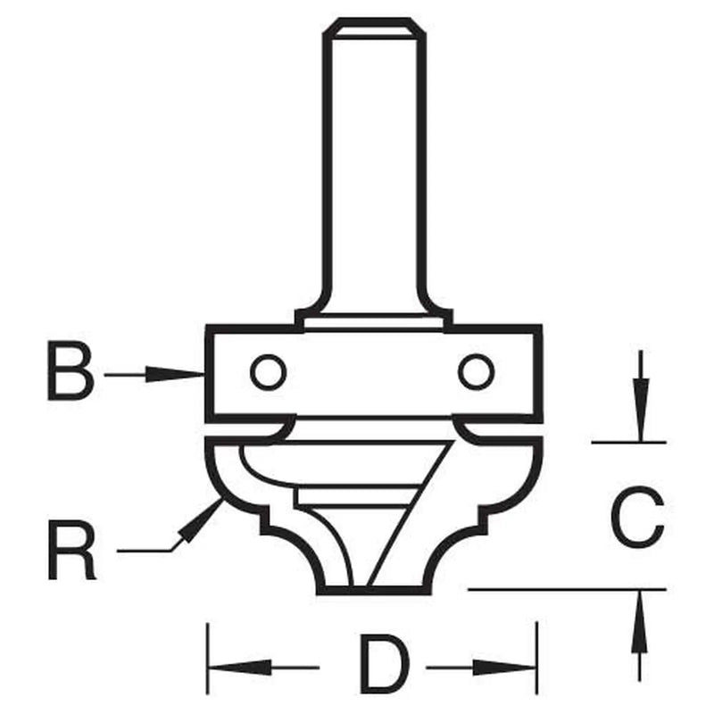 Trend C131X1/4TC - Broken ogee 2.4mm radius