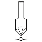 Trend 49/70X1/4HSS - Rose countersink 12.5mm countersink diameter
