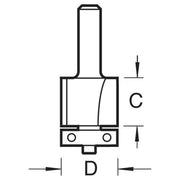 Trend C115AX1/4TC - Self guided trimmer 9.5mm diameter