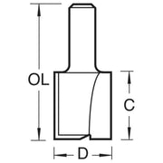 Trend 4/72X1/4TC - Two flute cutter 24mm diameter