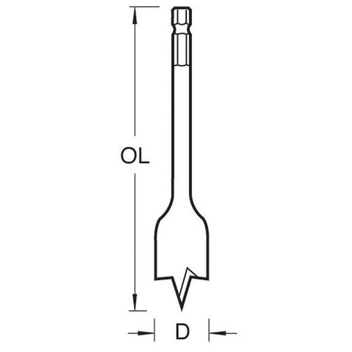 SNAP/FB/10 - Trend Snappy flat bit 10mm