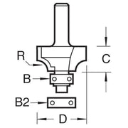 Trend 46/98X1/2TC - Bearing guided ovolo cutter 31.8mm radius
