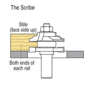 Trend C155X8MMTC - Ogee profile scriber set