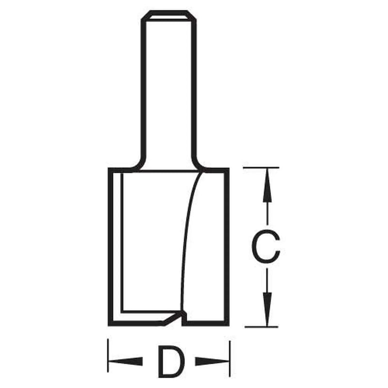 Trend C012X8MMTC - Two Flute Cutter 7.9mm diameter