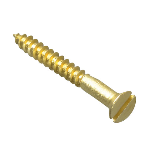 ForgeFix Wood Screw Slotted CSK Brass 1in x 4 ForgePack 35