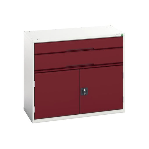 Bott Verso 2 Drawer + Cupboard 900 x 1050mm Crimson Red