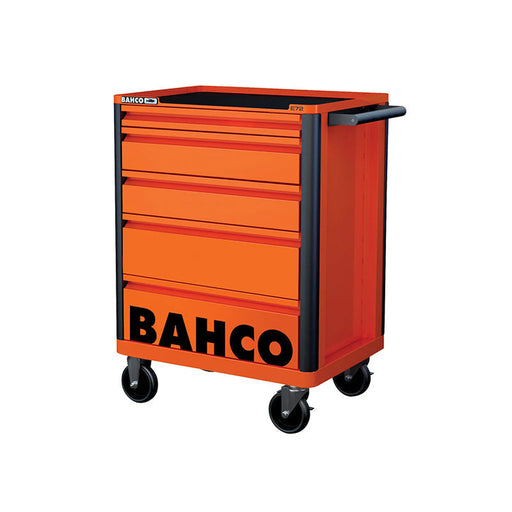 Bahco 1472K5 26in E72 Storage HUB Tool Trolley with 5 Drawers Orange