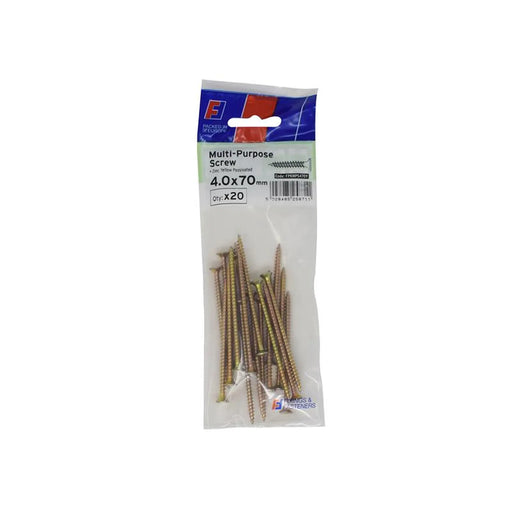 ForgeFix Multi-Purpose Pozi Screw CSK ST ZYP 4.0 x 70mm ForgePack 20