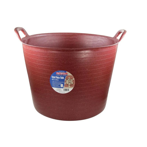 Faithfull Eco Flex Tub 42 litre - Recycled Red
