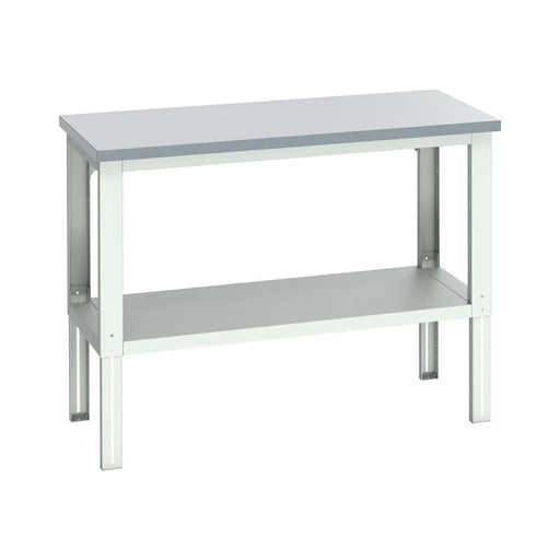 Bott Cubio Adjustable Bench with Shelf, ESD Laminate Top 1500 x 750mm