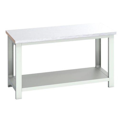 Bott Cubio Bench with Shelf, Steel Clad Top 1500 x 750mm