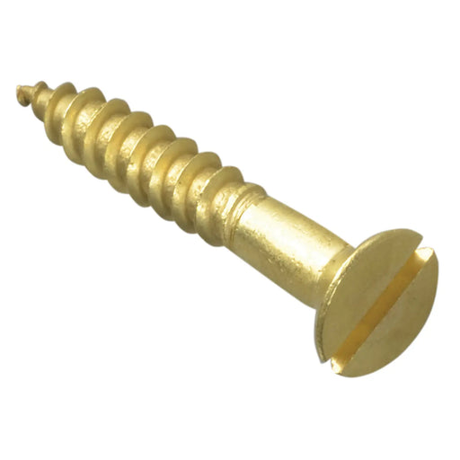 ForgeFix Wood Screw Slotted CSK Brass 1.1/4in x 10 ForgePack 10