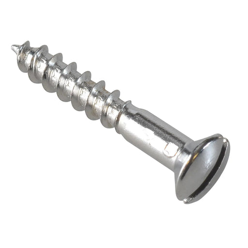 ForgeFix Multi-Purpose Screw SL Raised Head Chrome Plated 4.0 x 25mm ForgePack 35