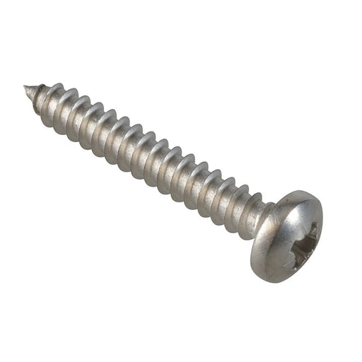 ForgeFix Self-Tapping Screw Pozi Compatible Pan Head SS 1.1/4in x 10 ForgePack 12