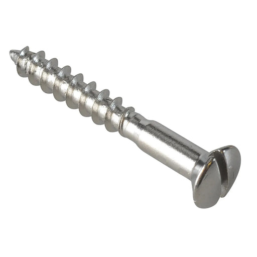 ForgeFix Multi-Purpose Screw SL Raised Head Chrome Plated 4.0 x 30mm ForgePack 30