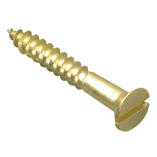 ForgeFix Wood Screw Slotted CSK Brass 1.1/4in x 8 ForgePack 12