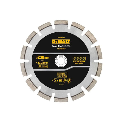 DEWALT Power Tools ELITE SERIES™ Asphalt Diamond Segmented Wheel 230 x 22.23mm