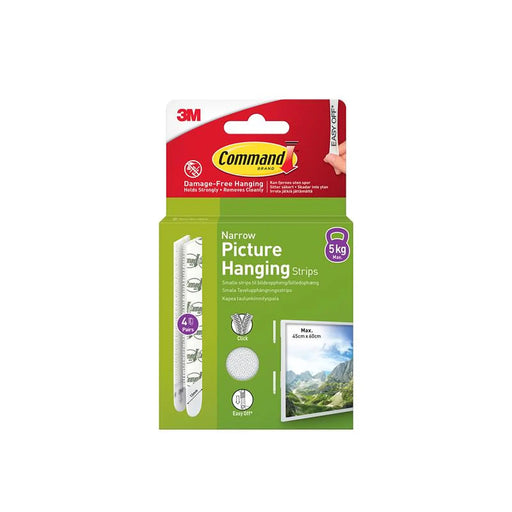 Command™ Picture Hanging Strips Narrow (4 Pairs)