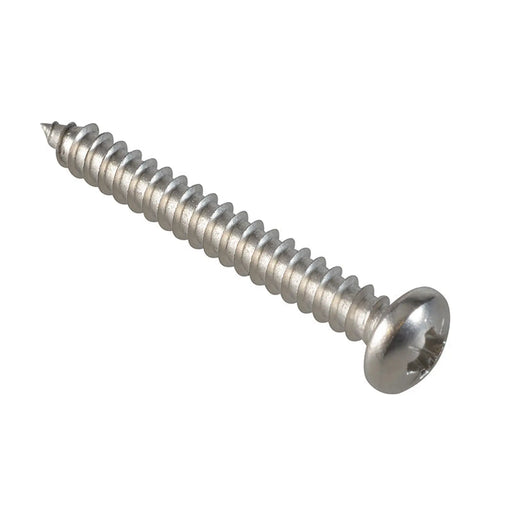 ForgeFix Self-Tapping Screw Pozi Compatible Pan Head SS 1.1/2in x 10 ForgePack 10